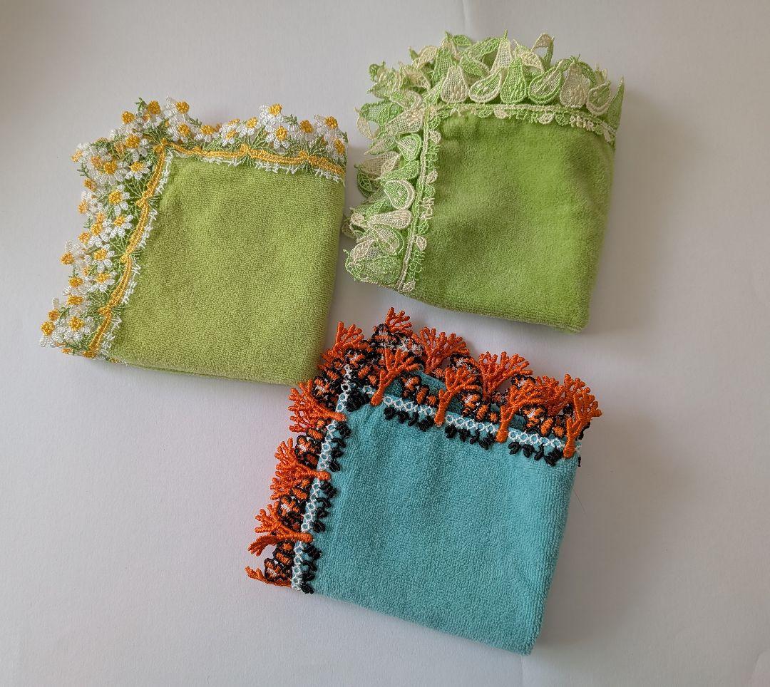 【ゆき】 近沢レース タオルハンカチ 23枚まとめ売り