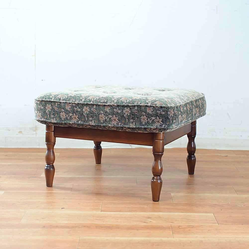 カリモク karimoku コロニアル オットマン 花柄 レトロ ビンテージ