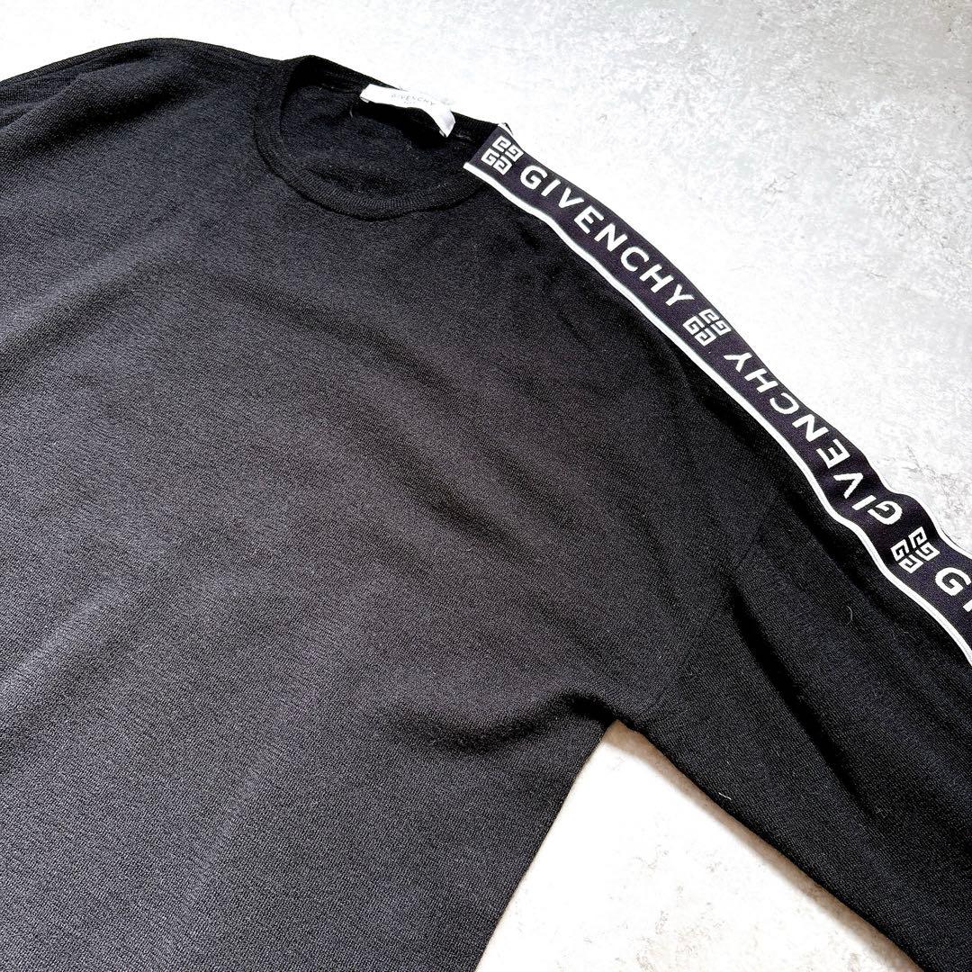 GIVENCHY✨パリコレ　ロゴラインニット　ブラック　黒　ユニセックス　長袖