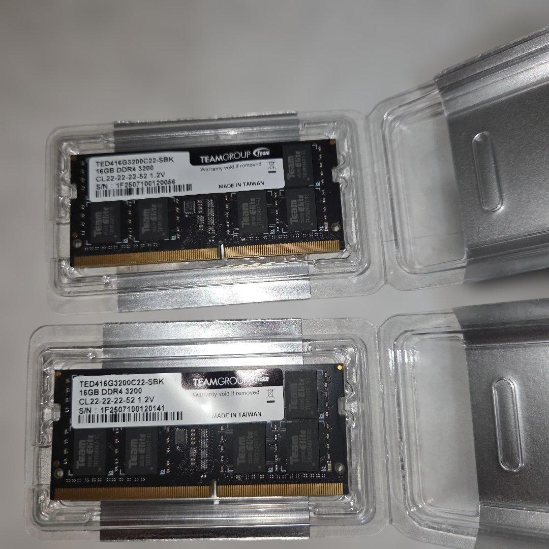 メモリー TEAMGROUP Elite DDR4 32GB(2x16GB)3200MHz