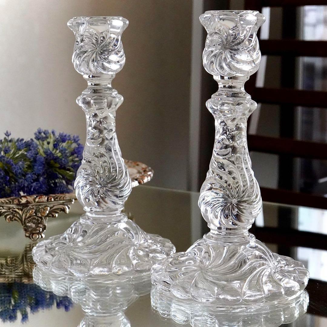 美品オールドバカラBACCARATローザスミュルティプル 燭台キャンドルスタンド