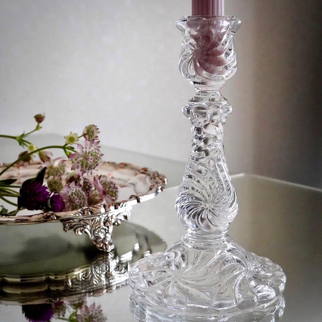 美品オールドバカラBACCARATローザスミュルティプル 燭台キャンドルスタンド