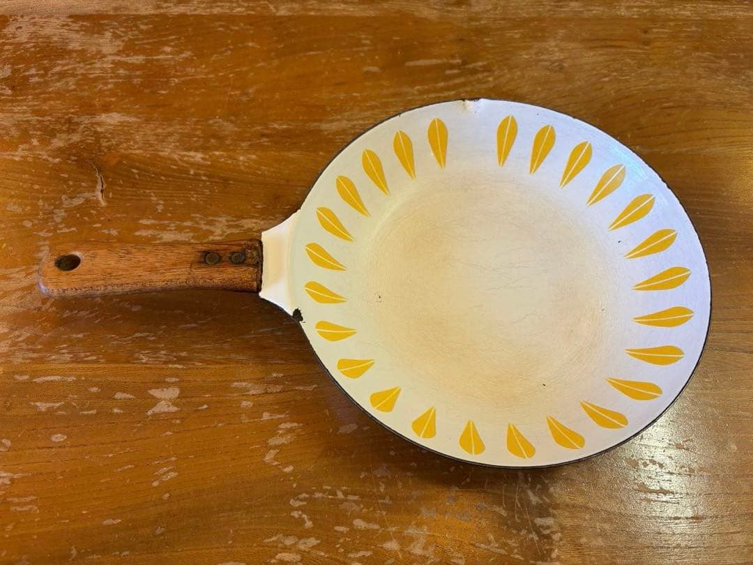 【希少】キャサリンホルム ロータス フライパン イエロー｜北欧ヴィンテージ