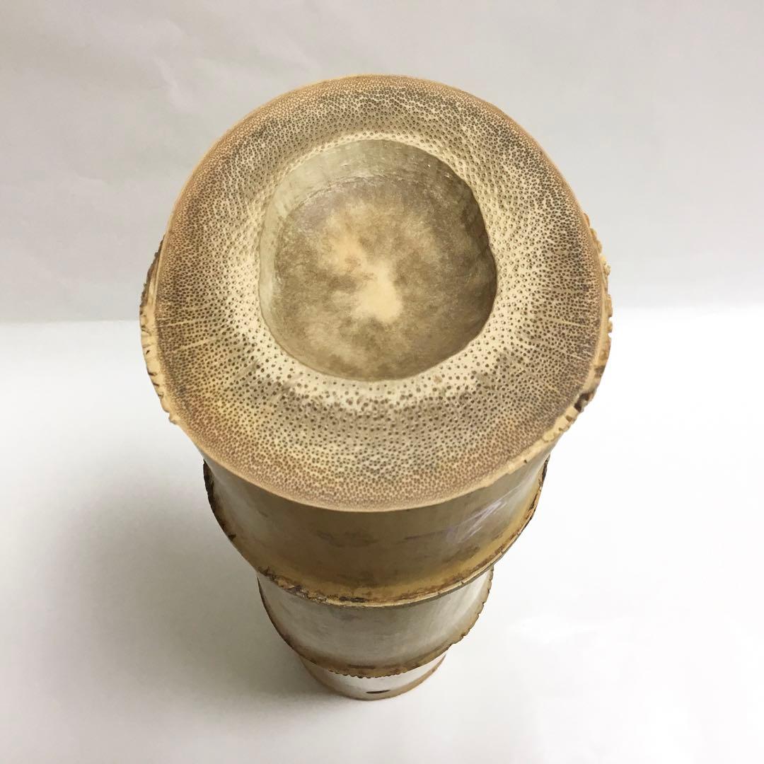 竹一重切 銘「閑居」藤田寛道書付 木箱入 茶道具 古物品