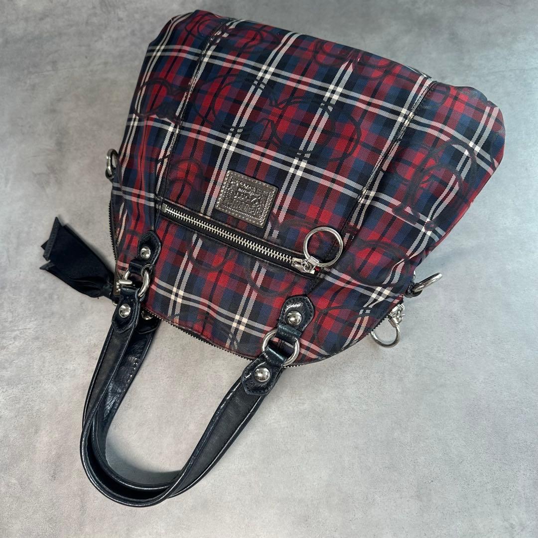 バッグ Y2K COACH Poppy Signature Check Handbag