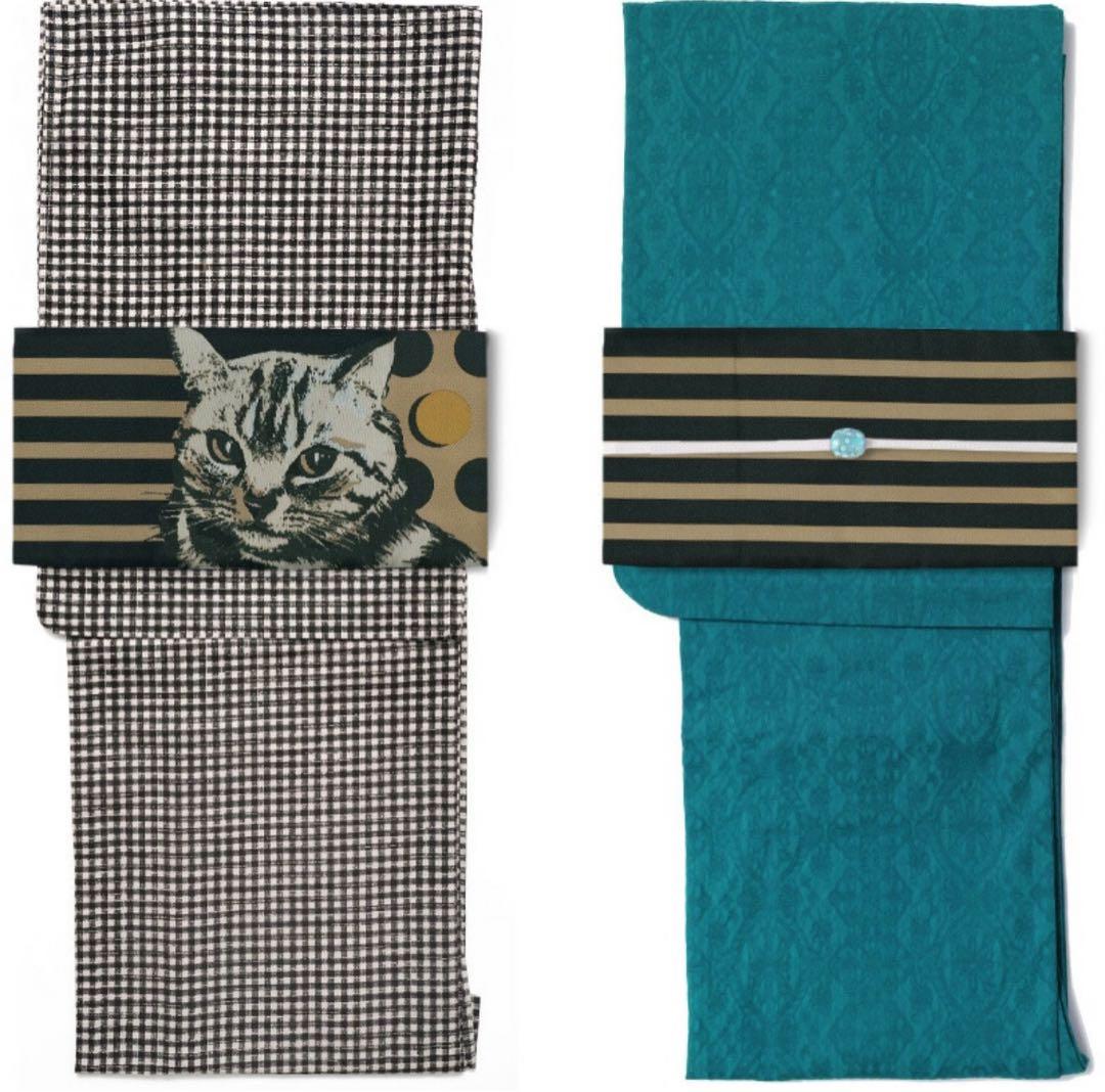 ☆ワッカ☆wakka☆日本製☆半幅帯☆猫☆半幅帯 nico by wakka☆