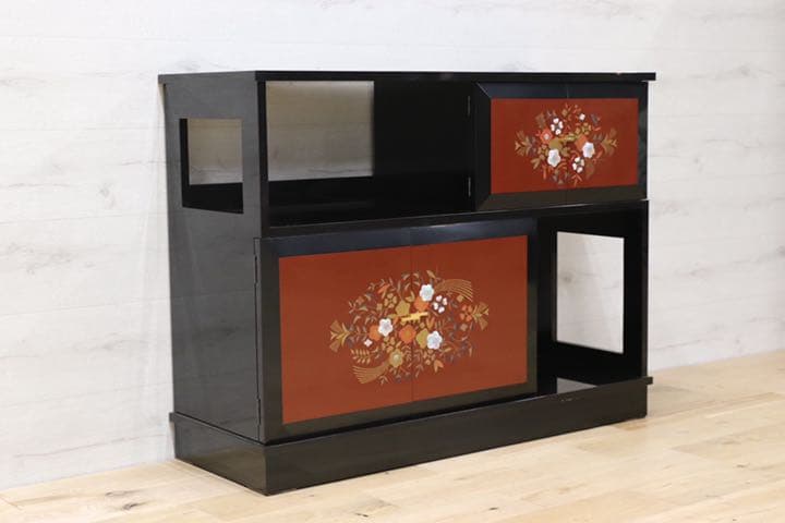 GMEK263○松山家具 最高級 茶棚 サイドボード 飾り棚 煎茶道具 和室 座