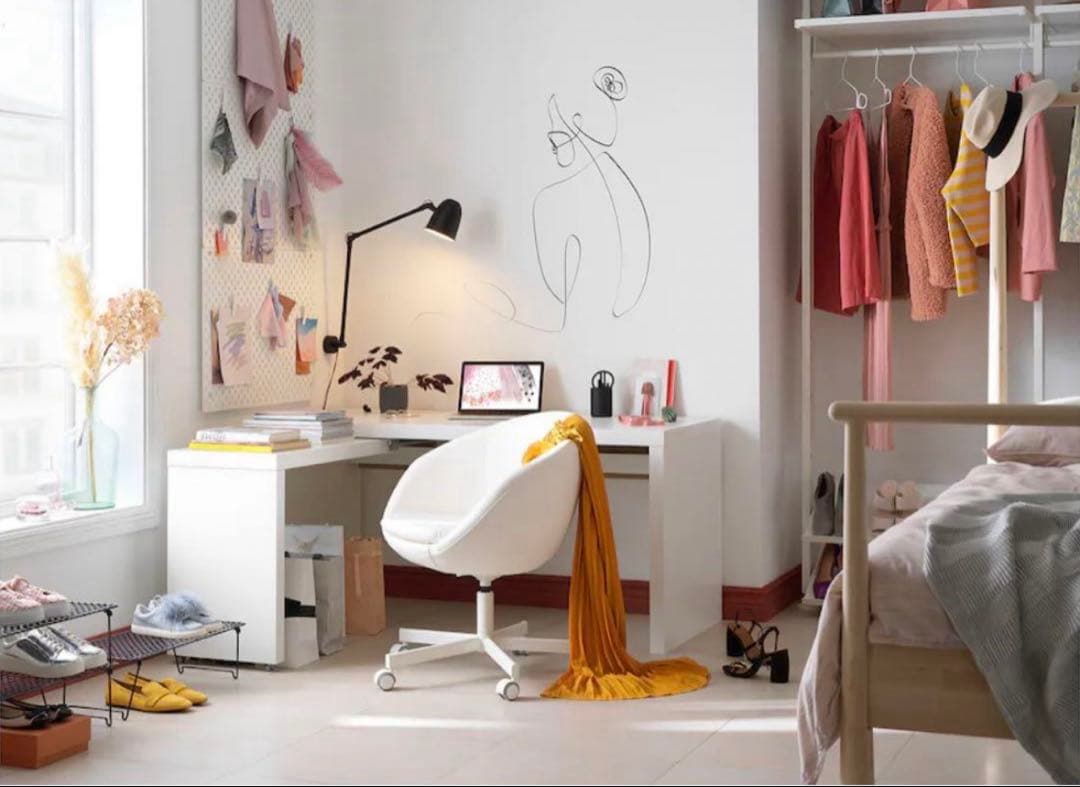 IKEA 回転チェア 椅子 キャスター付 SKRUVSTAスクルーヴスタ