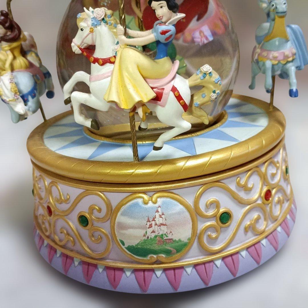 レア　ディズニープリンセス　オルゴール　スノードーム　メリーゴーランド　アリエル