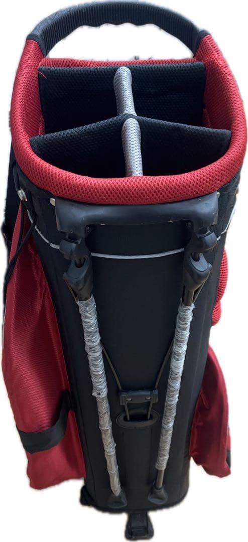 Fujikura スタンド付きゴルフキャディバッグ 約90cm 黒赤白