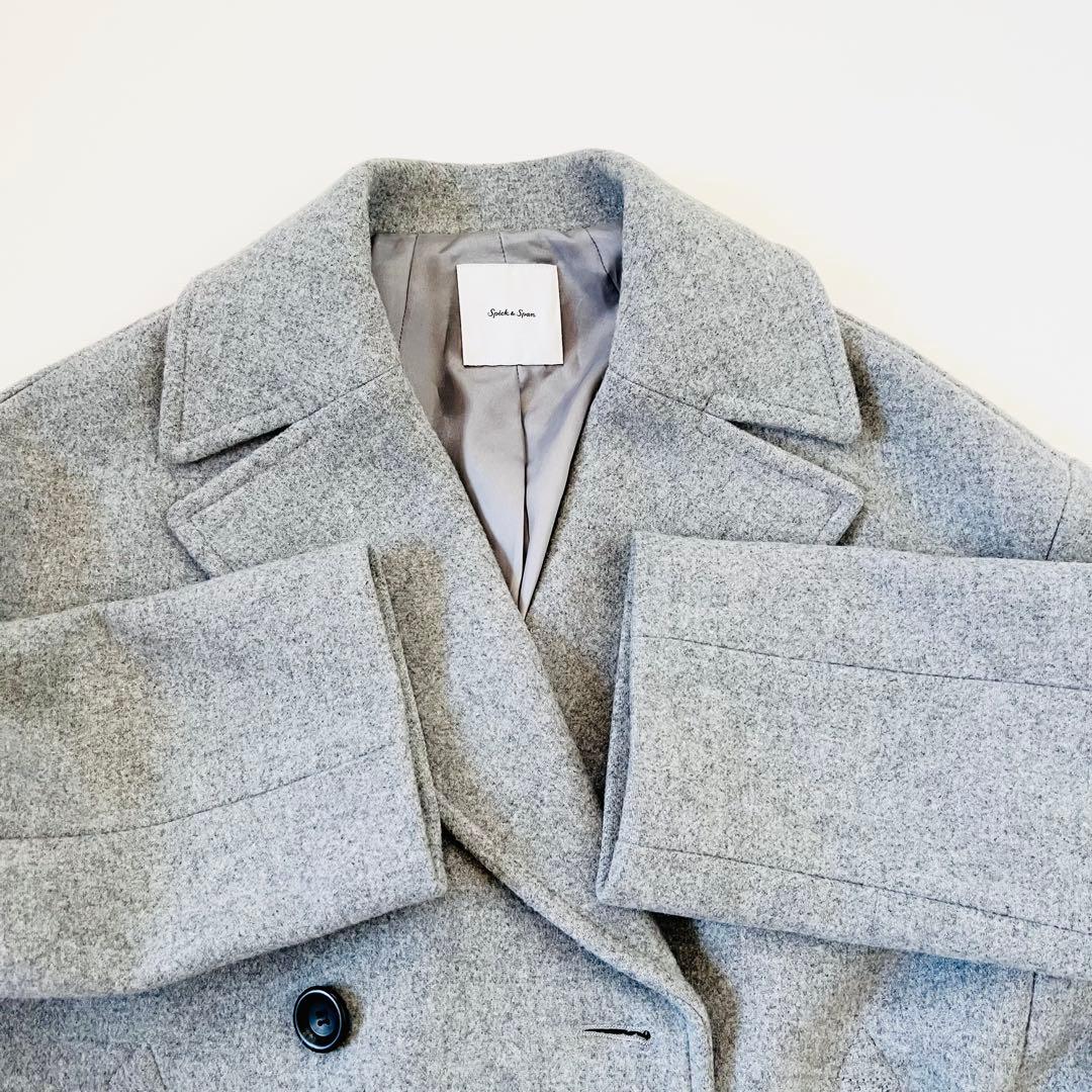 美品 ＊spick&span WメルトンPコート36