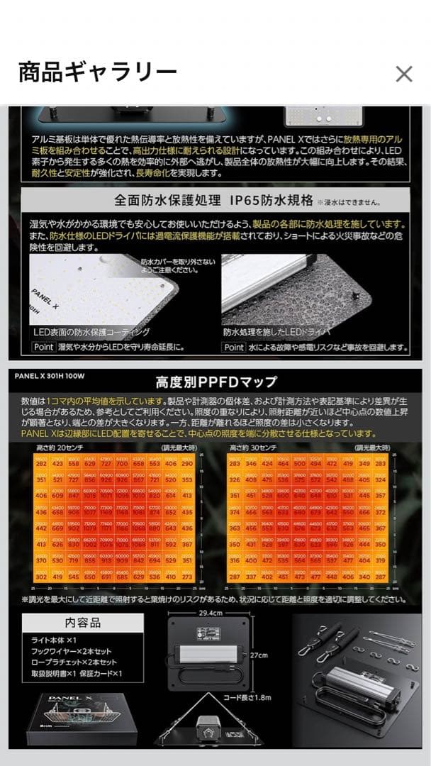 Brim パネルX 301H 100W 4000K-4300K ２つ
