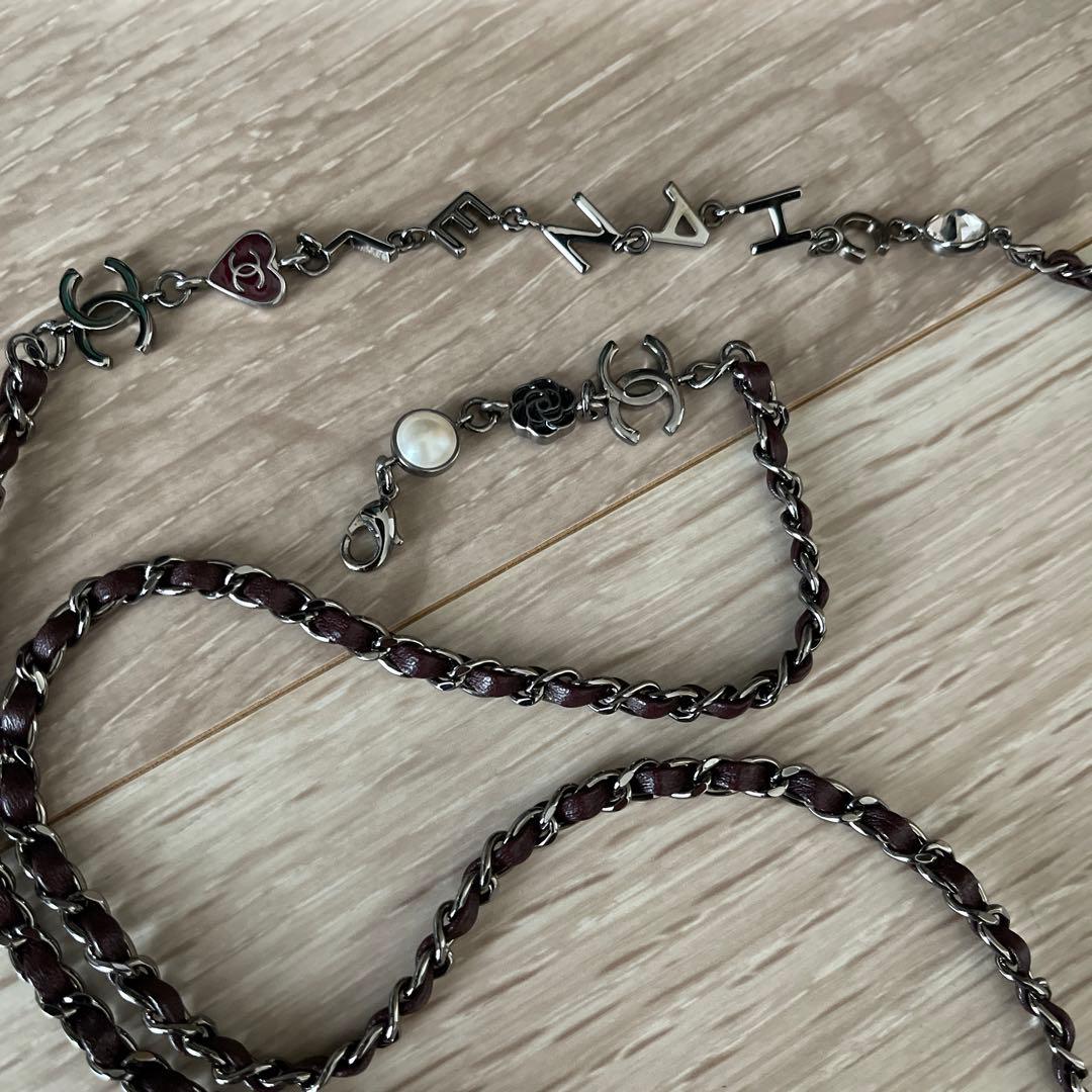 ご確約です。CHANELストラップ付きサングラス　ボルドー