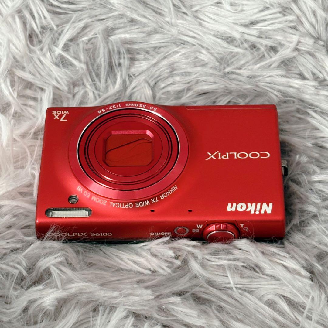 【極美品】Nikonニコン COOLPIX クールピクス S6100 レッド