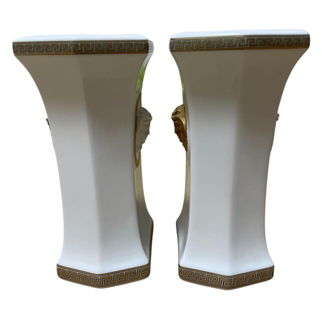 versaceベルサーチ　ローゼンタール　メドゥーサ浮彫り　陶器　花瓶　フラワー