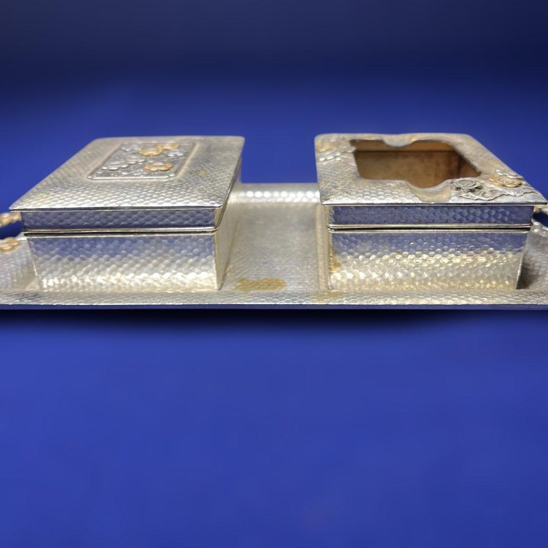 錫　灰皿　昭和レトロ　ビンテージ　アンティーク