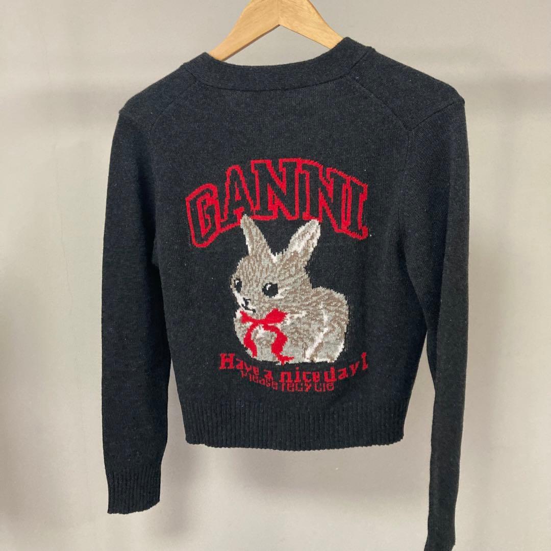 GANNI ウサギ刺繍 カーディガン