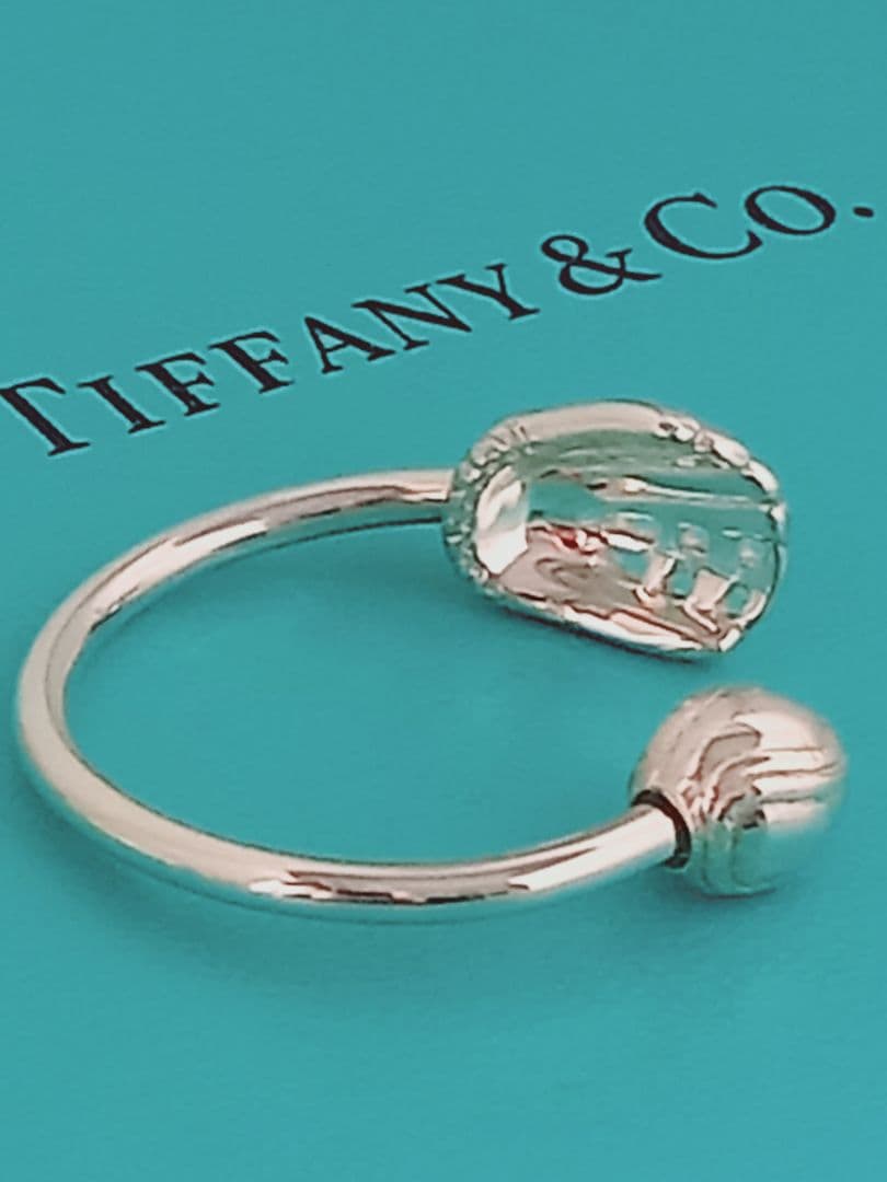 レア 美品 TIFFANY ティファニー グラブ ボール キーリング シルバー