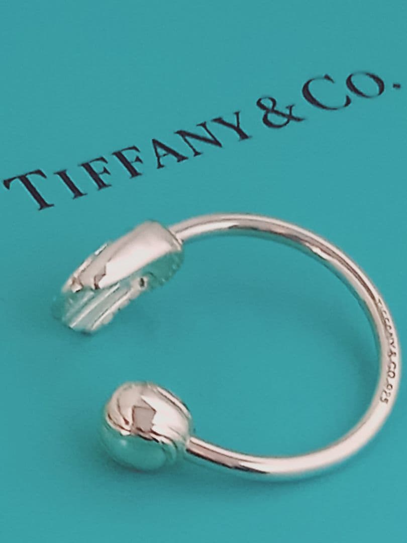 レア 美品 TIFFANY ティファニー グラブ ボール キーリング シルバー