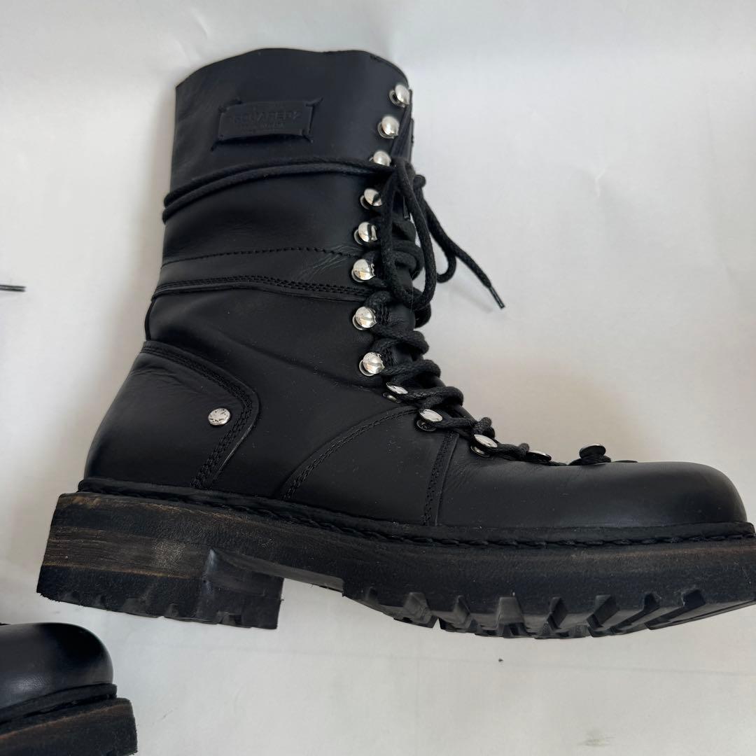 【美品】DSQUARED2 レースアップブーツ コンバットブーツ 黒