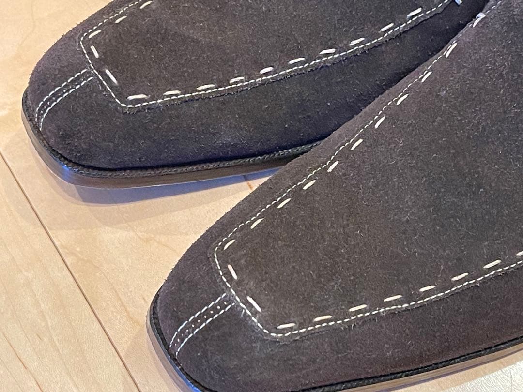 ベーメルズBemer'Sダークブラウン スエード ビジネスシューズ イタリア製