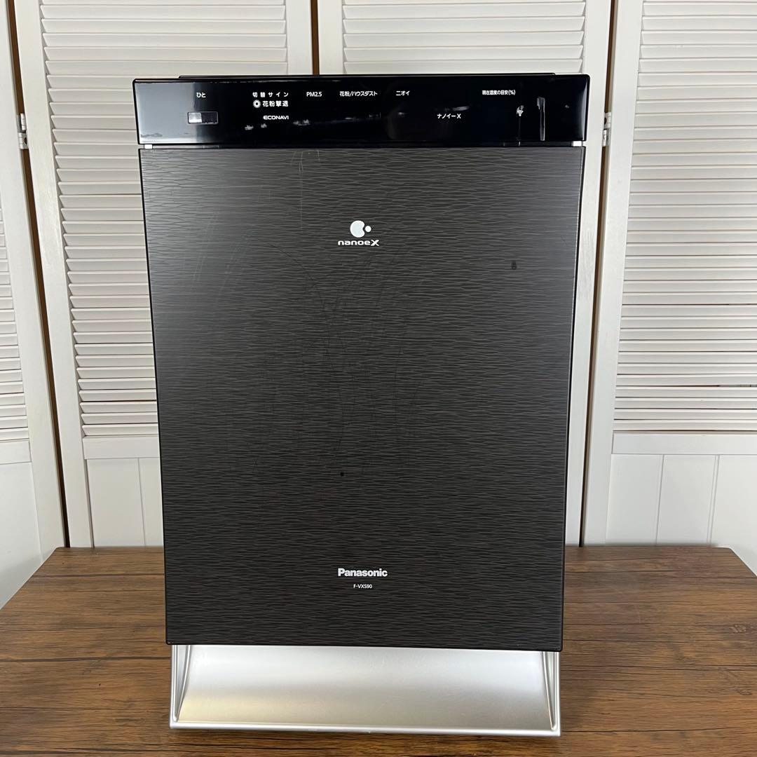 【匿名発送】Panasonic ナノイー 空気清浄機 ブラック　F-VXS90
