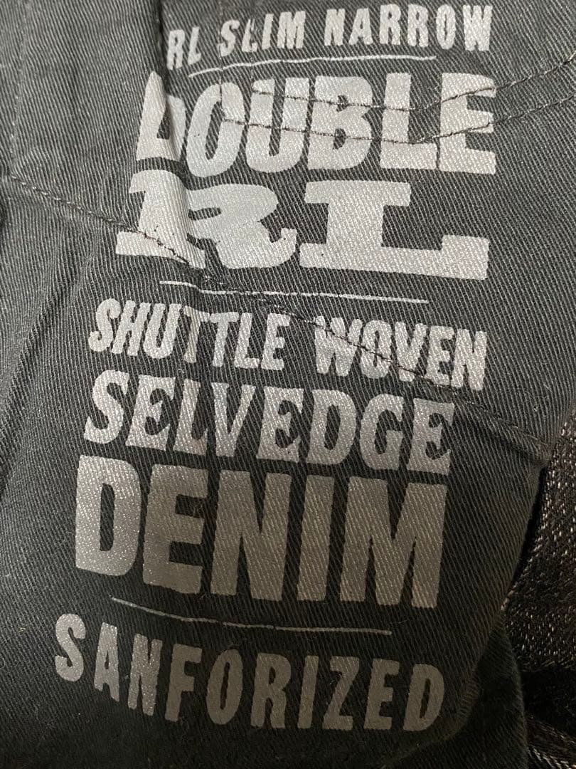 RRL ブラックスリムナロージーンズ