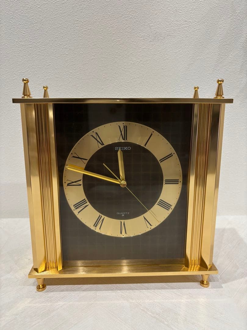 SEIKO ゴールド クォーツ 置時計　希少品！新品未使用！