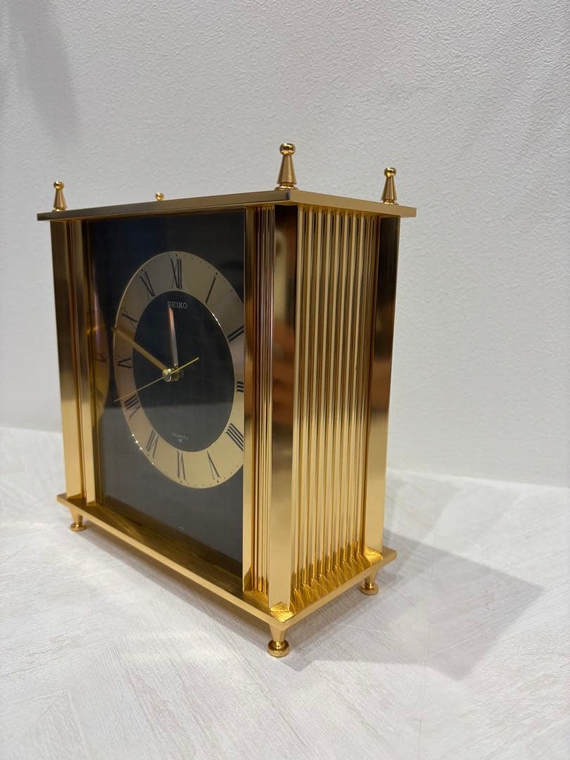 SEIKO ゴールド クォーツ 置時計　希少品！新品未使用！