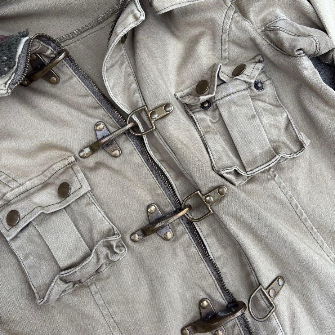 ✨週末限定セール✨ 00's ミリタリーギミックコートファー着脱 お兄系 y2k