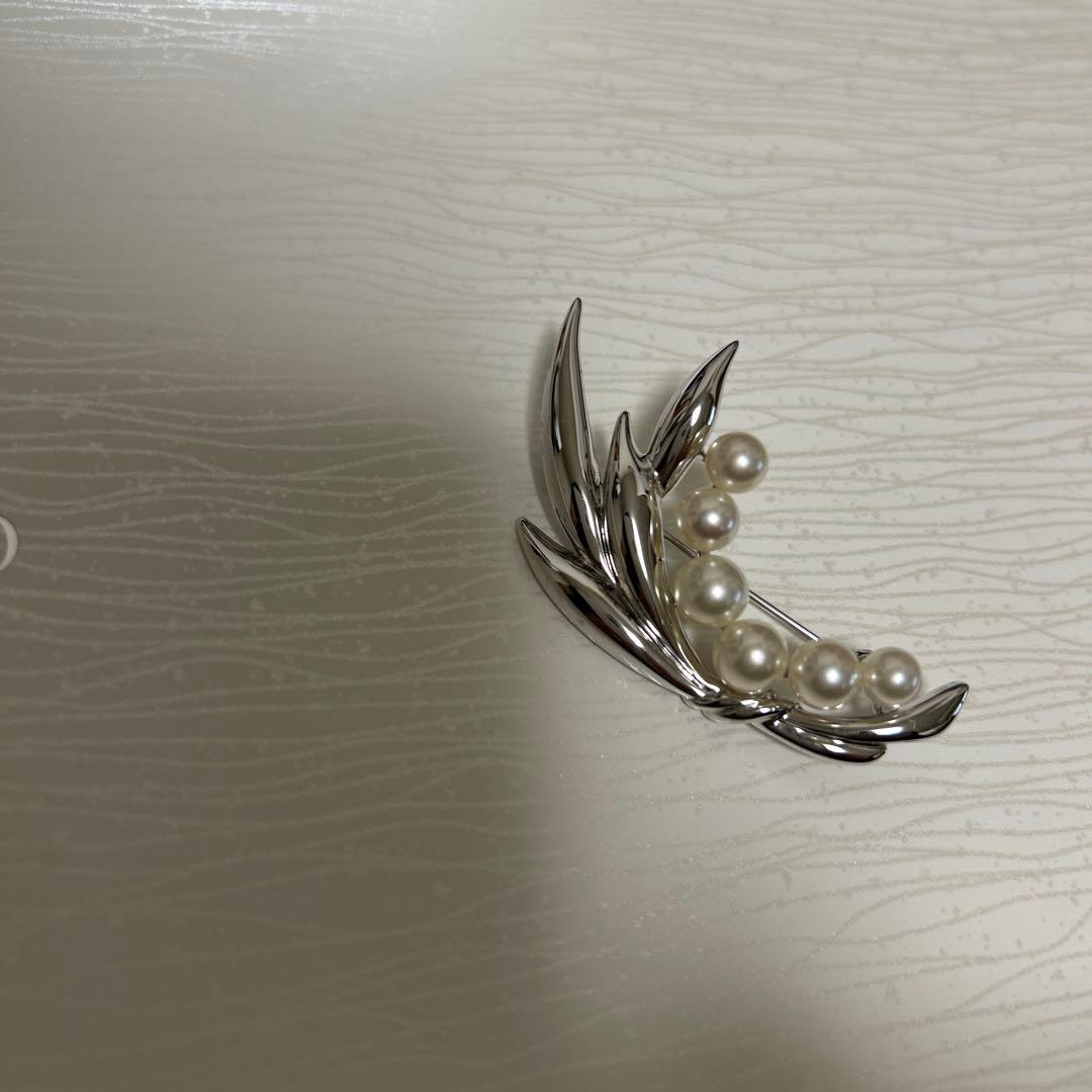 MIKIMOTO ミキモト　真珠　パール　ブローチ シルバー 6珠