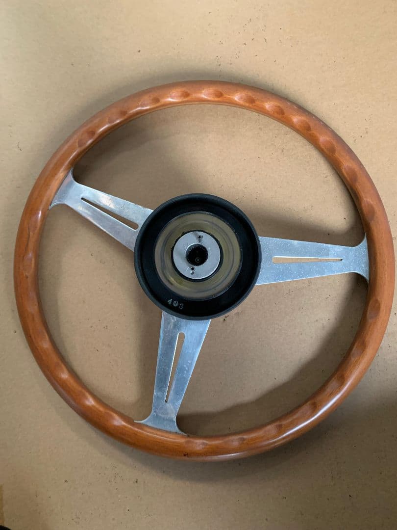 ウッド アルミ ステアリング 3本スポーク