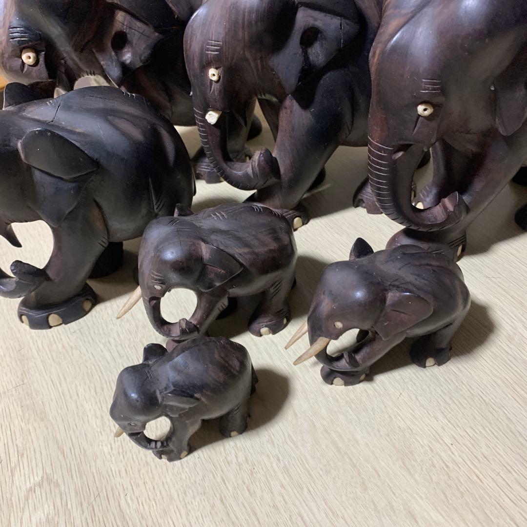 木製　象の置き物　昭和レトロ　ヴィンテージ　インテリア