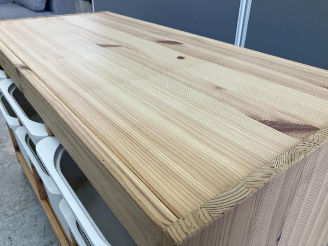 IKEA　シェルフ　TROFAST　キャスター付き　収納ケース付き　ブラウン ②