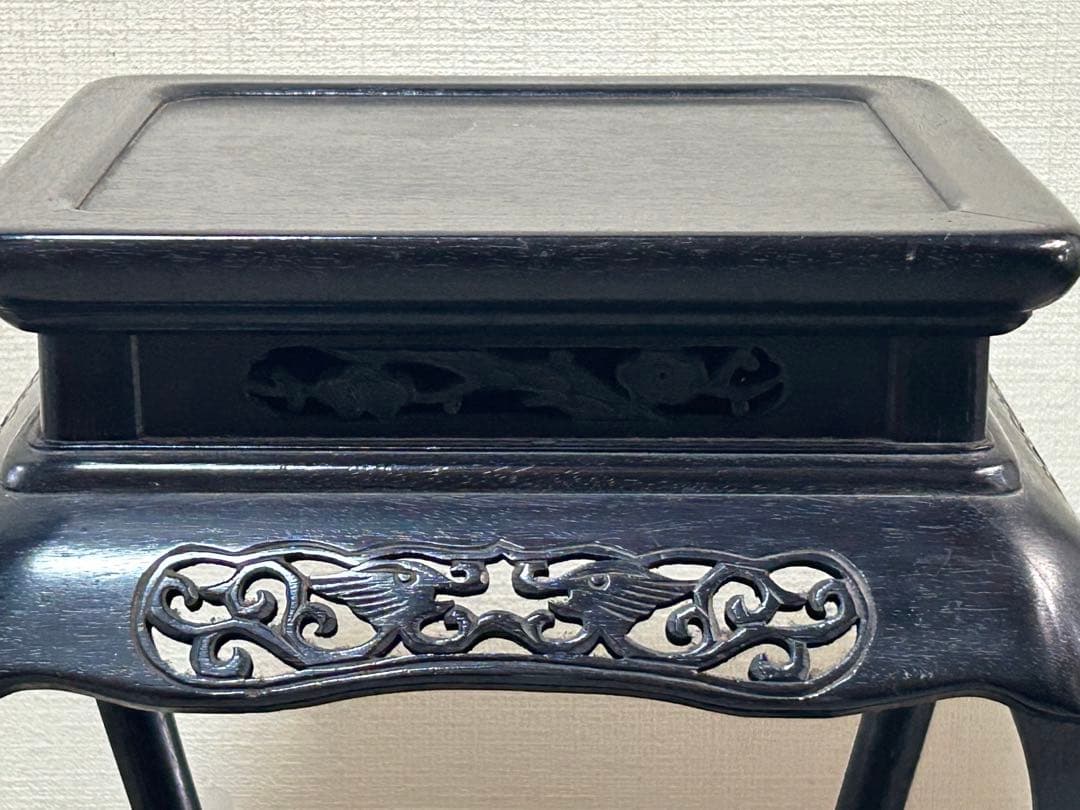 中国　したん花台　唐木　茶道具　送料込み0824