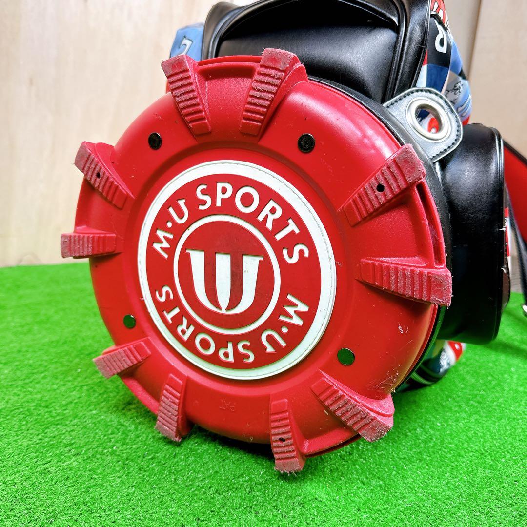 M・U SPORTS MUスポーツ キャディバッグ レディース ポーチ付き 総柄