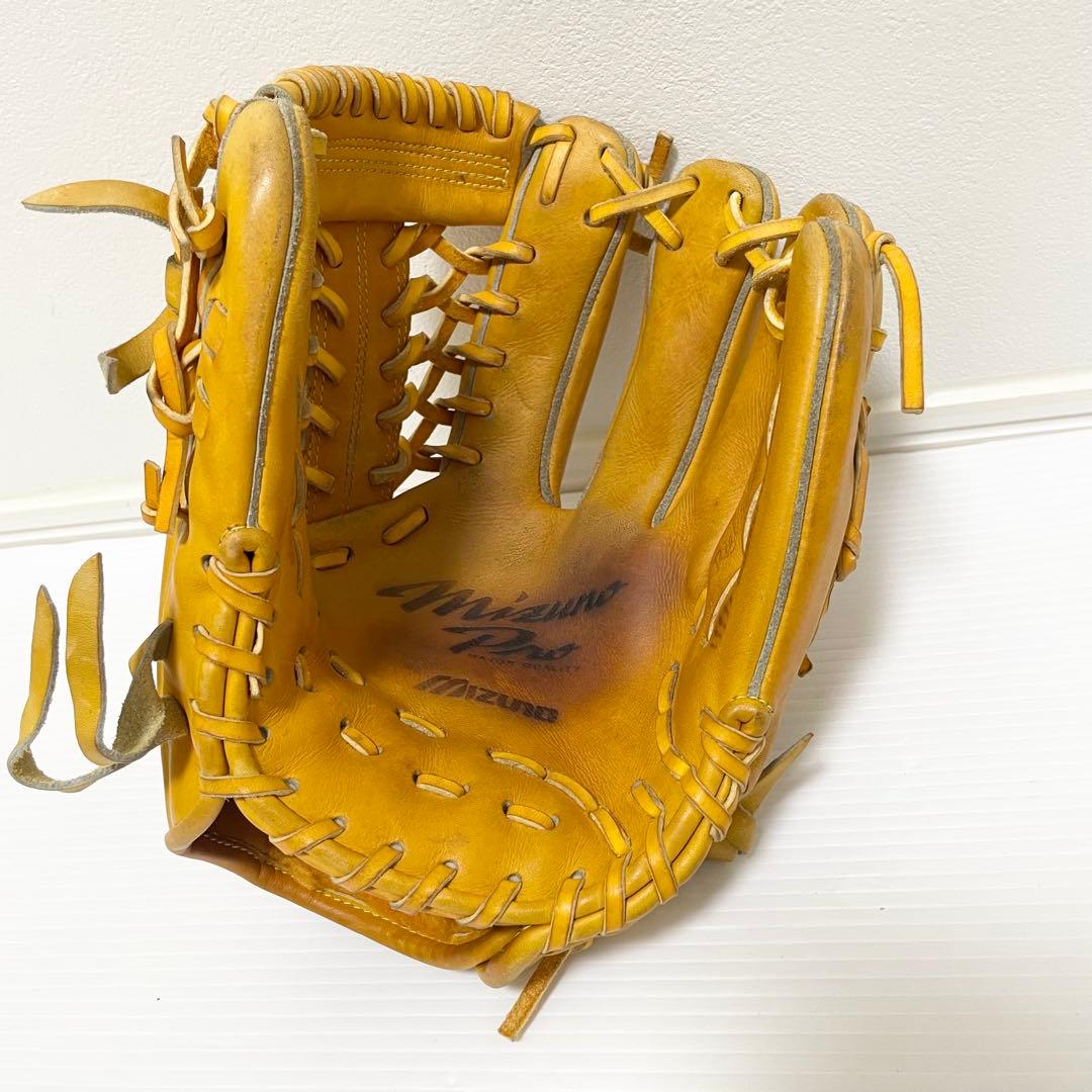 【型抜群】ミズノプロ 即戦力 美品 硬式 内野手用グローブ 良型