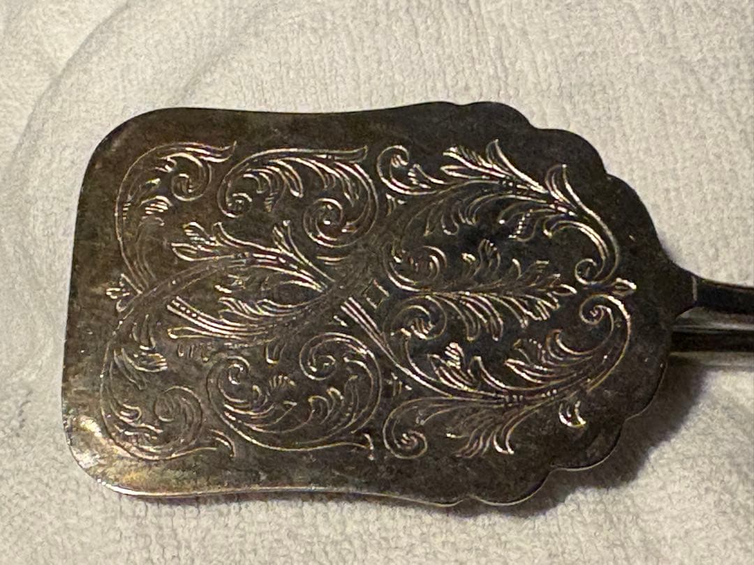 アンティーク　イタリア製　シルバープレート ケーキトング　ブレッドトング