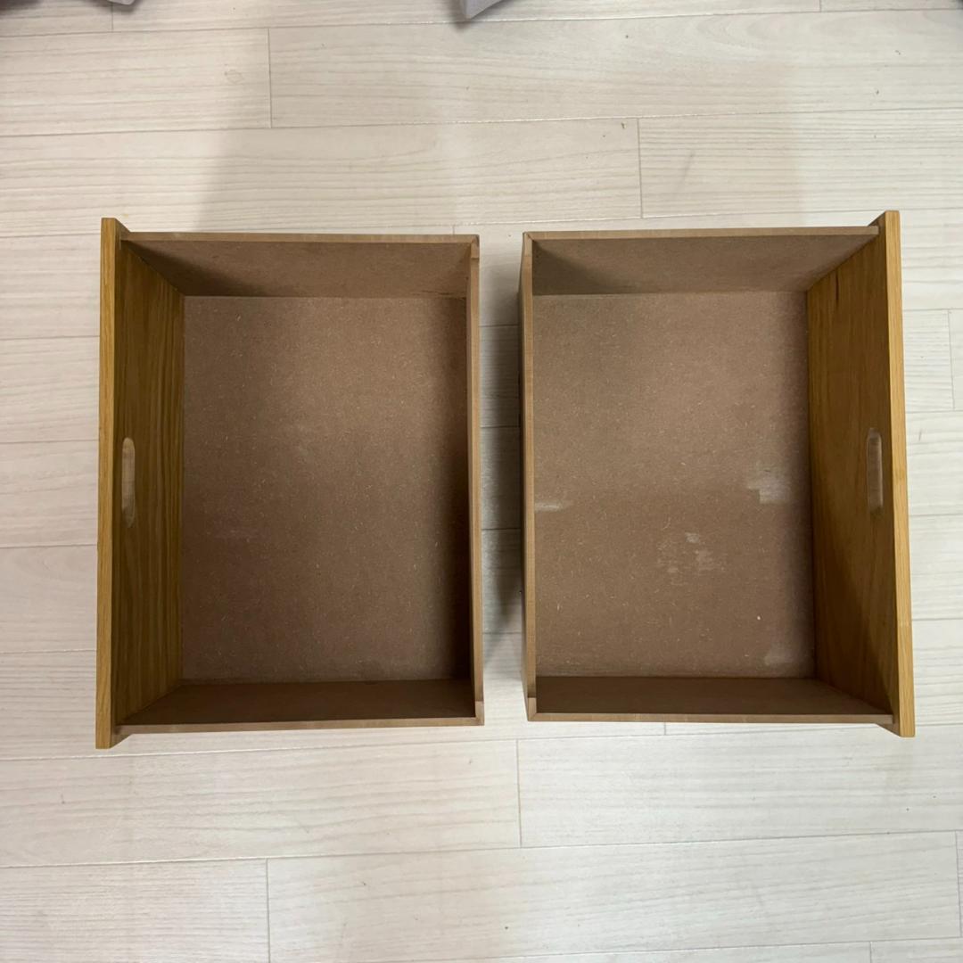 無印良品 スタッキングシェルフ オーク チェスト 2個セット　①