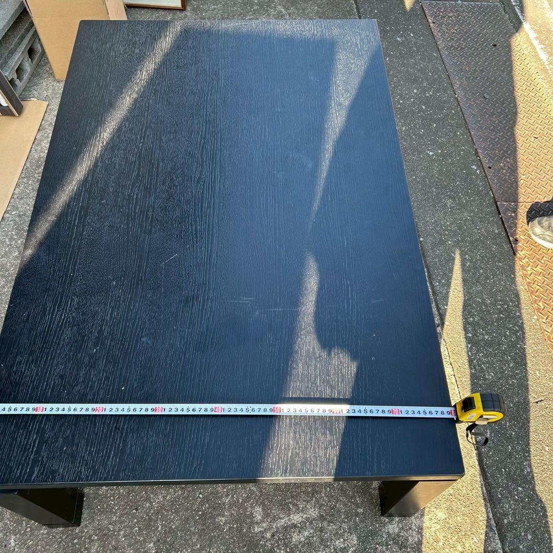 送料込み 木目調 ブラック 座卓 ローテーブル 和室 洋室 幅約120cm