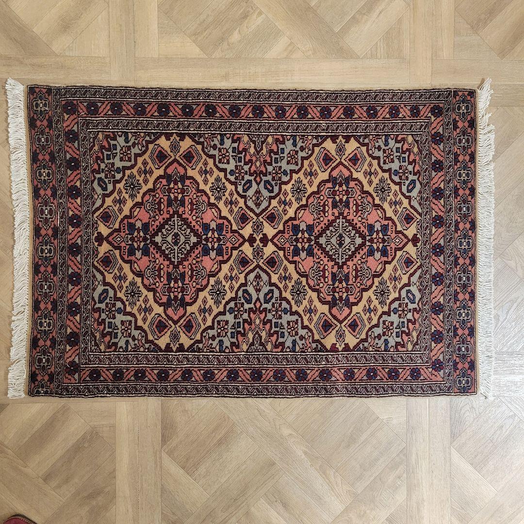 63X91cm高品質手織りマット(190)ペルシャ・パキスタンじゅうたん