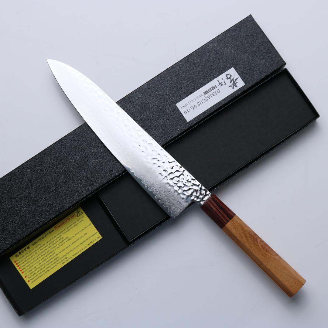 堺孝行 和牛刀 包丁 VG10ダマスカス鋼３３層 240mm