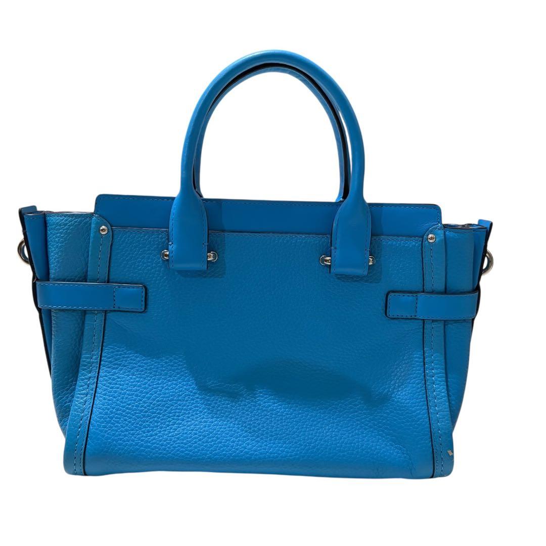 COACH スワッガー キャリーオール 2WAY ハンドバッグ ペブルレザー