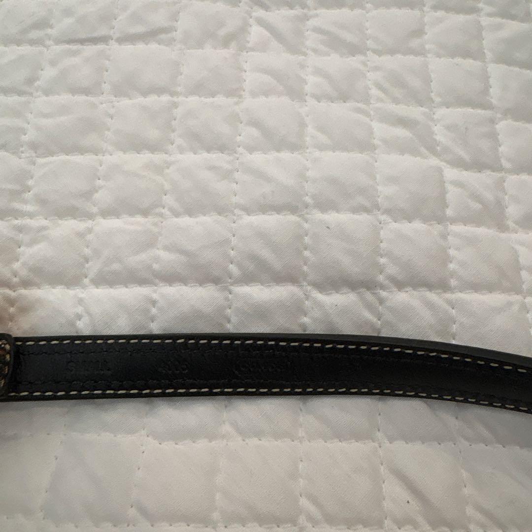 COACH ブラックレザーシグネチャー首輪とリードセット