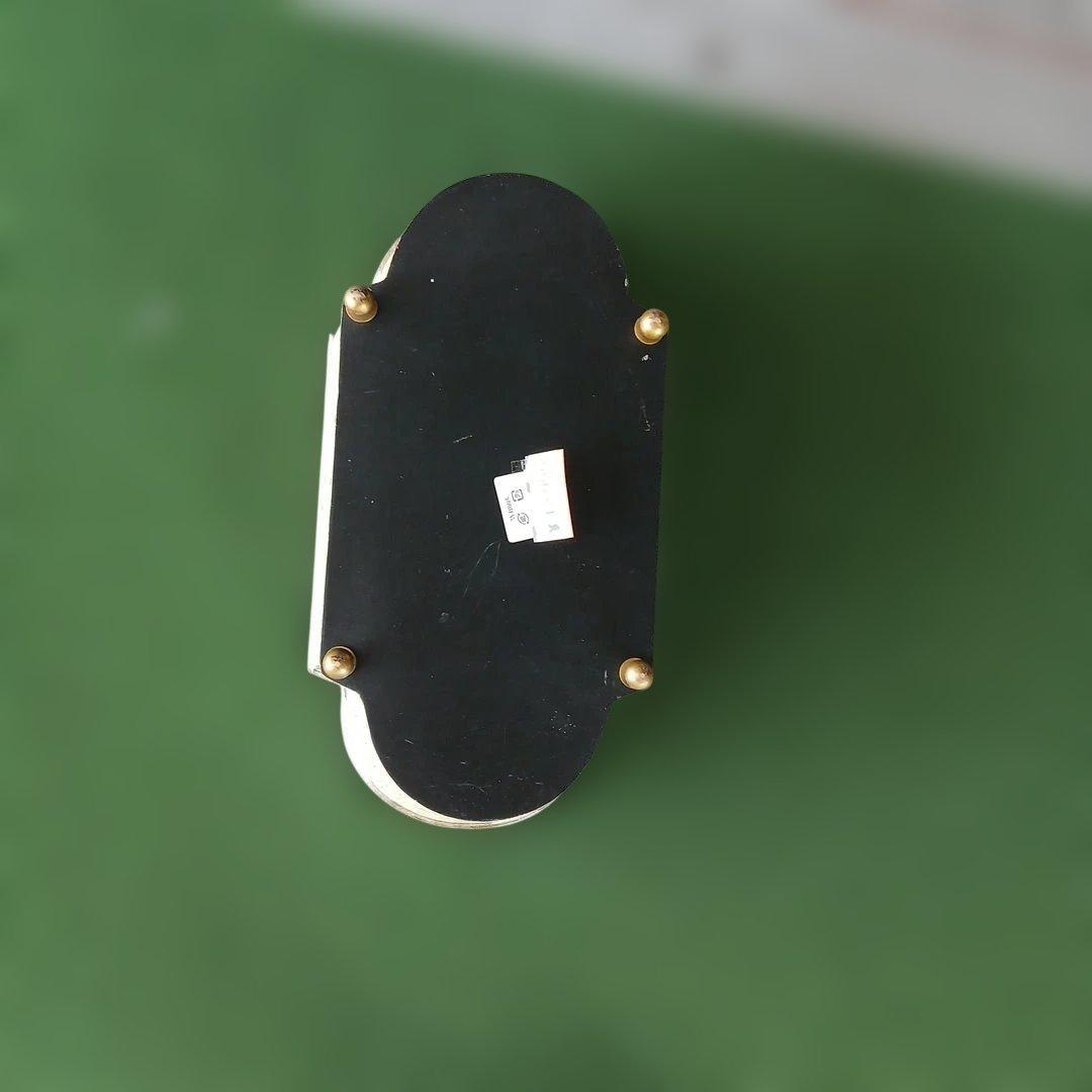 昭和レトロ アンティーク カントリー 青い花柄のオーバルプランター