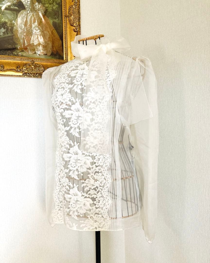 神崎恵★新品タグ付★ Dolce&Gabbana★ボウタイ/シルク最上級レース