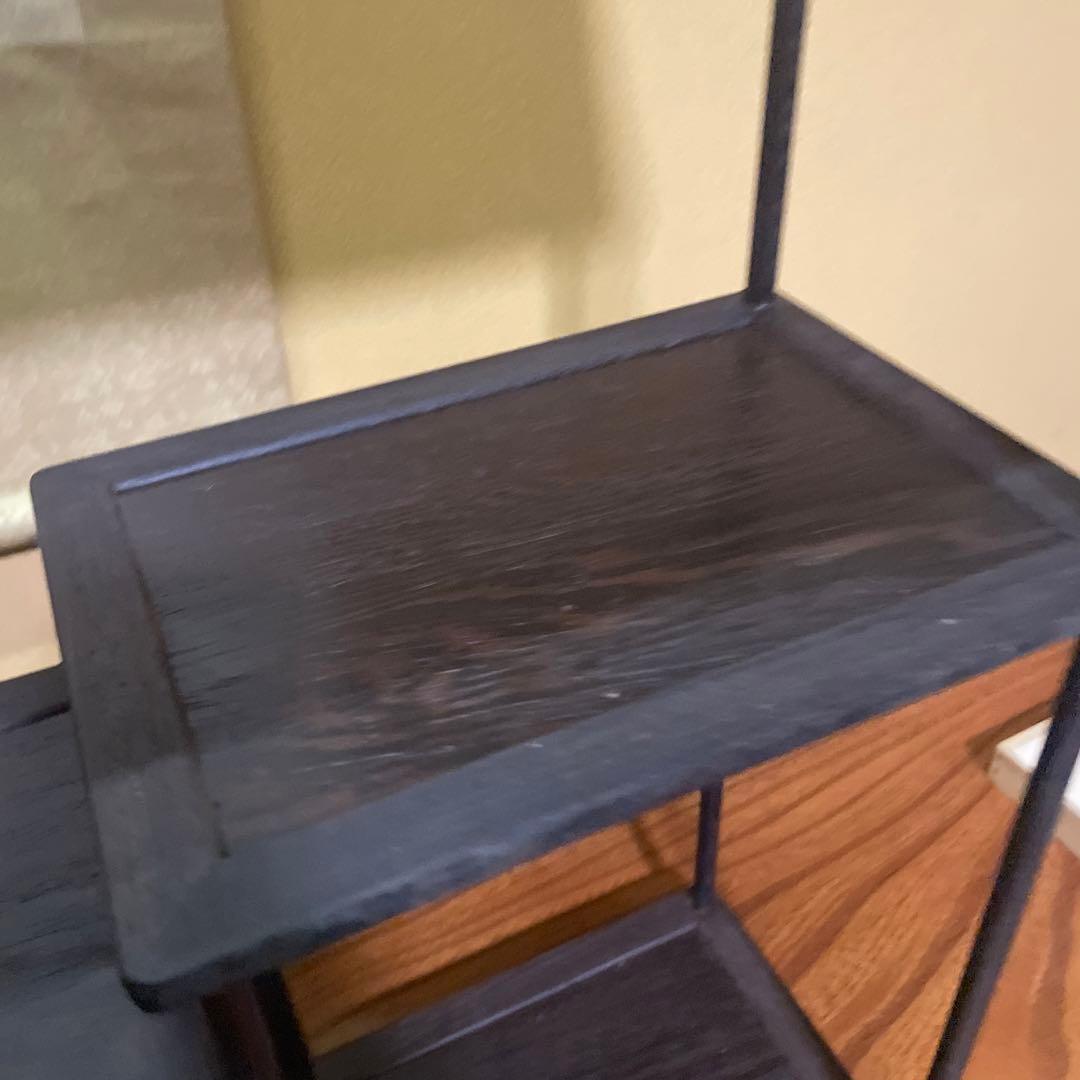 唐木 黒檀 小品盆栽飾り棚 箱卓 床の間置き台 ビンテージ品 昭和レトロ