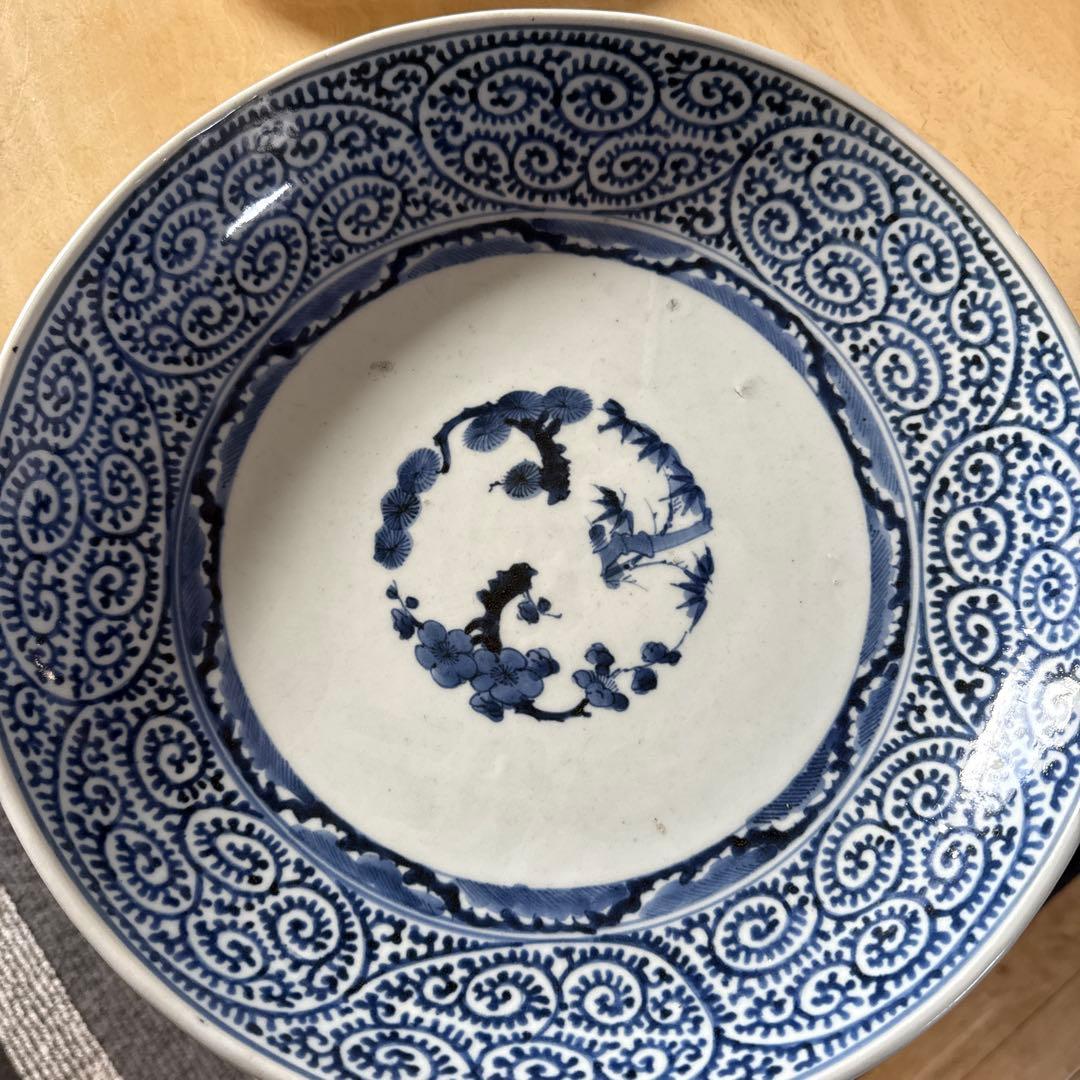 貴重 太明成化年製 古伊万里 大皿 大鉢 食器 江戸時代 江戸食器