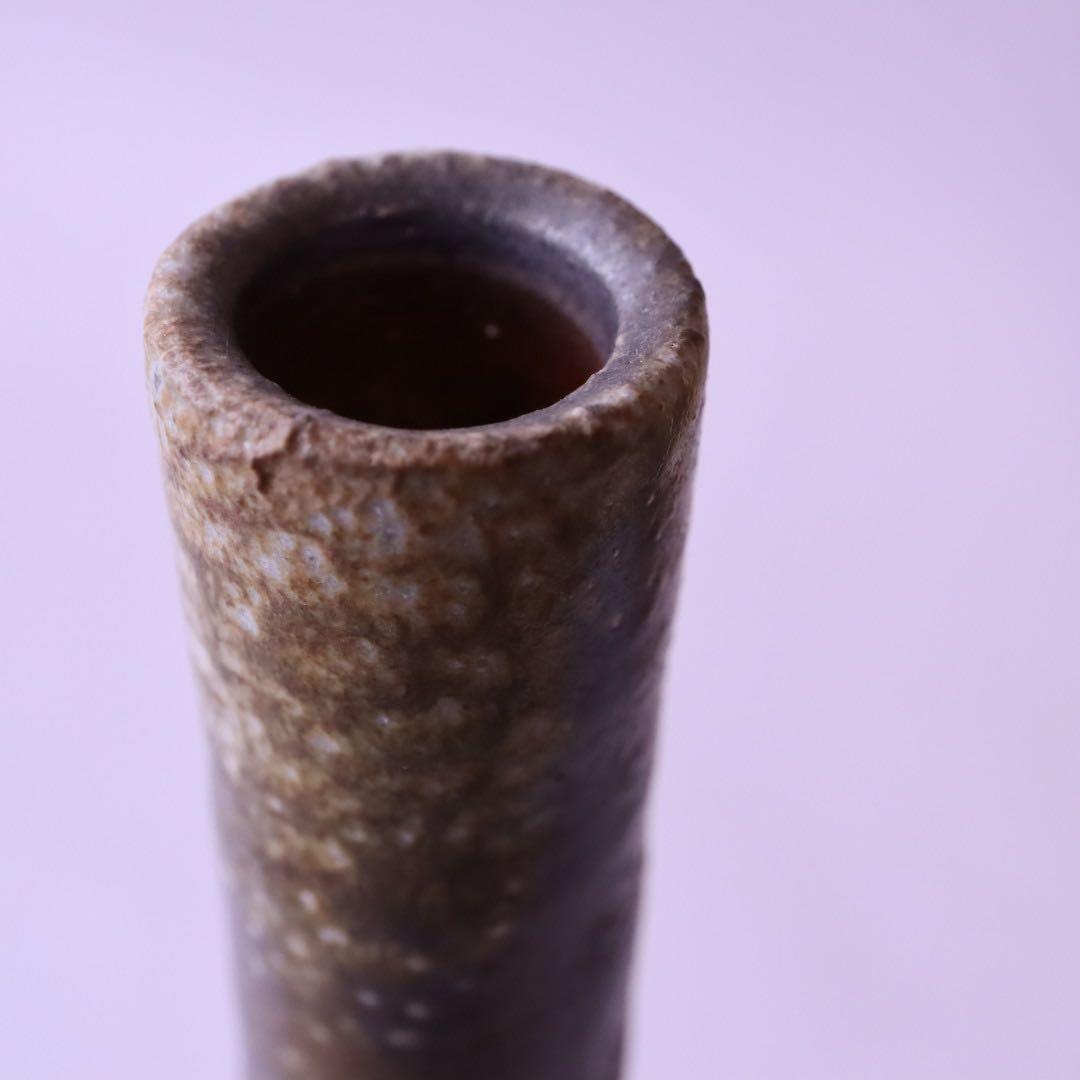 岡山県重要無形文化財保持者 山本出 備前 一輪花入 共箱