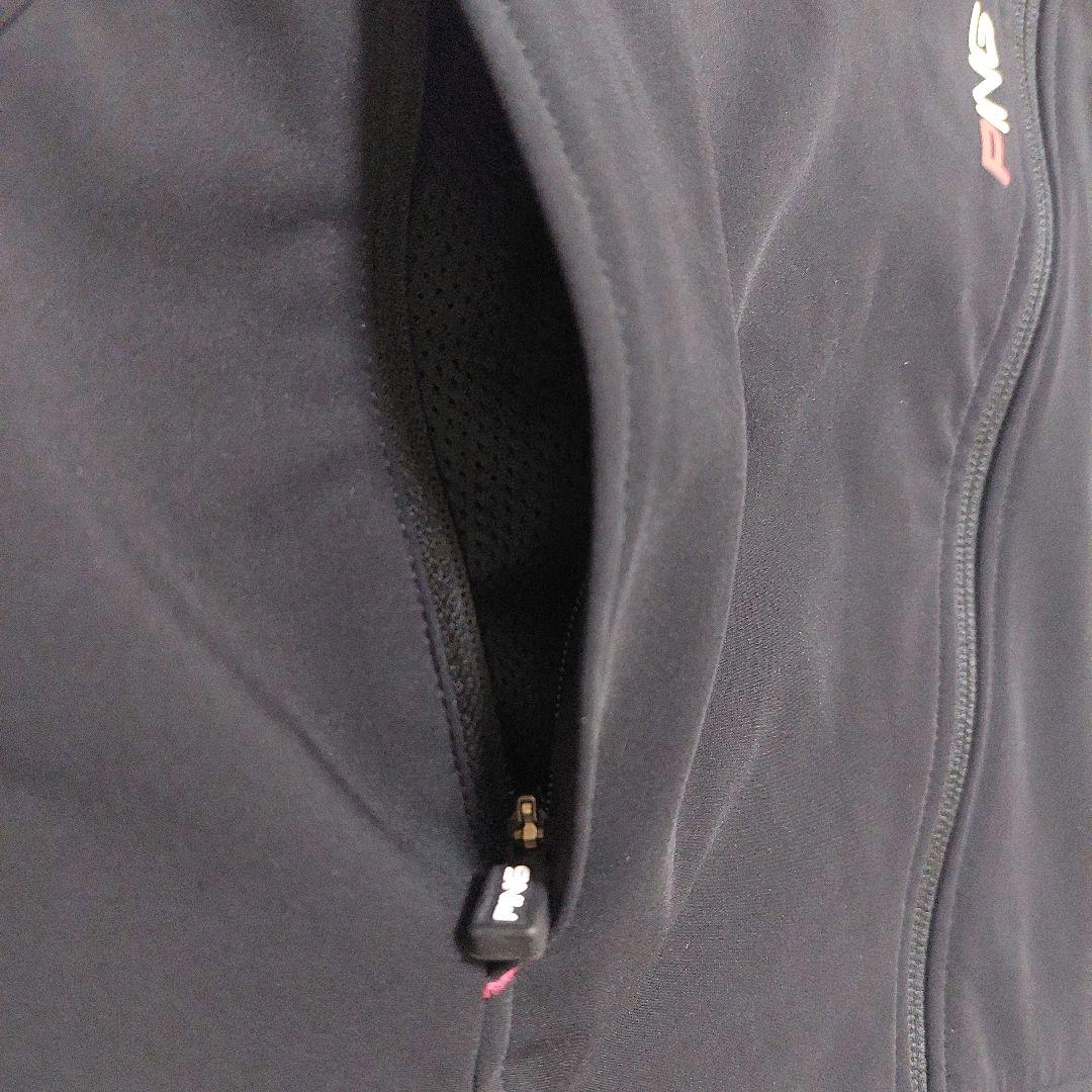 PING POLARTEC 裏起毛 薄手 ベスト ダブルジップ 黒 Lサイズ